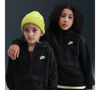 Nike Club Fleece Older Kids' Loose 1/4-Zip Hoodie - Black - Polyester S