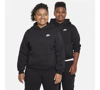 Nike Club Fleece Older Kids' Pullover Hoodie (Extended Size) - Black - Cotton/Polyester L+