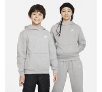 NIKE FD3000-063 K NSW CLUB FLC HDY LBR Sweatshirt Unisex DK GREY HEATHER/WHITE Size S
