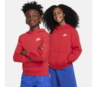 Nike Club Fleece Older Kids' Pullover Hoodie - Red - Cotton/Polyester S