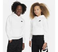Nike Club Fleece Older Kids' Pullover Hoodie - White - Cotton/Polyester M