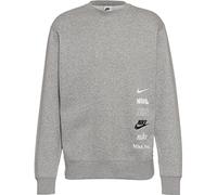 NIKE Club Fleece Plus Small Logo Sweatshirt - Dark Grey Heather (XXL, Grey)
