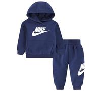 NIKE Club French Terry Baby Jumpsuit - Blue, Navy/White, 12 Months
