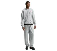 Nike Club French Terry Open Hem Trousers for Men, Dk Grey Heather/University Red, HQ4422-064, S