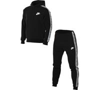Nike Club Fleece Mens Graphic Hooded Tracksuit S Black/White