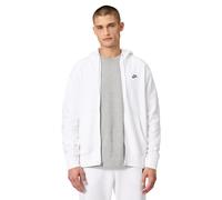 NIKE Club Men's Fleece Full Zip Hoodie FN3861 White/Black
