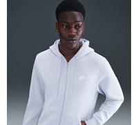 Nike Club Men's Full-Zip Fleece Hoodie - Grey - Cotton/Polyester XS
