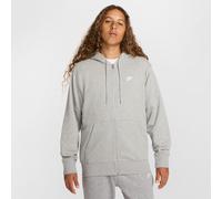 Nike Club Men's Full-Zip French Terry Hoodie - Grey - Cotton/Polyester S