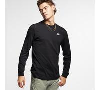 Nike Sportswear Club Long Sleeve T Shirt Mens XL Black/White