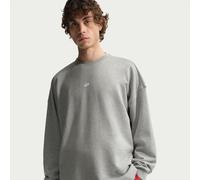 Nike Club Men's Oversized French-Terry Crew-Neck Sweatshirt - Grey - Cotton/Polyester S