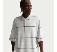 Nike Club Men's Oversized Striped Polo - Grey - Cotton
