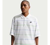 Nike Club Men's Oversized Striped Polo - White - Cotton 3XL