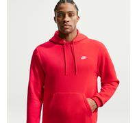 Nike Club Men's Pullover Fleece Hoodie - Red - Cotton/Polyester