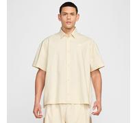 Nike Club Men's Short-Sleeve Button-Down Shirt - Brown - Cotton/Elastane XL