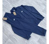 Nike Club Poly Tracksuit Track Top Joggers Sweatpants Set - Navy [FB7351-410]
