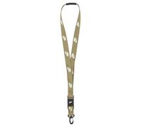 Nike Club Standard Lanyard Key Strap Key Holder ID Badge Key Lanyard Everyday Sports Accessory, Parachute Beige/Black/White, One Size