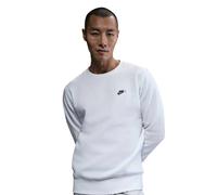 Nike Club Men's Fleece Crew - White - Cotton/Polyester M