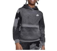 NIKE Club Wash Aop Hooded Sweatshirt Black/Iron Grey/White 8 Years