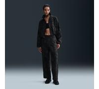 Nike Collection Women's Mid-Rise Jacquard Tracksuit Bottoms - Black - Polyester/Elastane XL (UK 20-22)