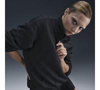 Nike Collection Women's Oversized Cosy 1/4-Zip Logo Sweatshirt - Black - Polyester/Elastane XS (UK 4-6)