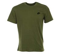 Nike Core Tee Men's Sport Slim Fit Fitness Cotton Shirt T-Shirt Green Size: L, Brown Green/Black, L