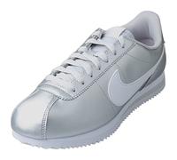 Nike Cortez Womens Fashion Trainers in Silver White - 4 UK