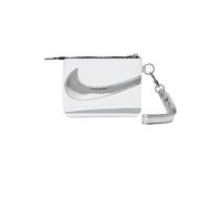 Nike Cortez Wristlet Unisex Wallet Clutch Bag with Strap Smoke Grey - Metallic Silver