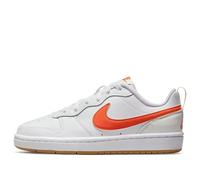 Nike Court Borough Low 2 GS White Orange Trainers Shoes UK 3.5_4_4.5_5