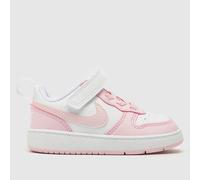 Nike Boys Court Borough Low Recraft Sneaker, White Pink Foam, 9.5 UK Child