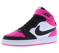 NIKE Court Borough Mid 2 Bg Sneaker, White Black Fierce Pink, 3 UK