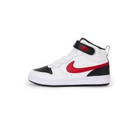 NIKE Court Borough Mid 2, Gymnastics Shoes, White/University RED-Black,