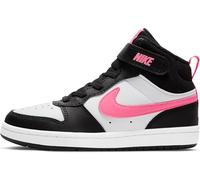 Nike Court Borough Mid 2 (PSV) Sneaker, Black/Sunset Pulse/White, 1.5 UK