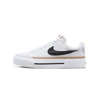 NIKE Women's Court Legacy Lift Sneaker, White Black Hemp Team Orange, 8.5 UK