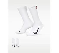 Nike Court Multiplier Tennis Crew Socks 2 Pack Cushioned SK0118-100 / Genuine