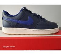 NIKE Men's Court Vision Low Sneaker, Midnight Navy Deep Royal Blue, 10.5 UK