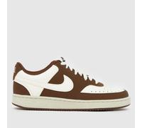 Nike Court Vision Trainers in Brown & White UK 4 (EU 37½)