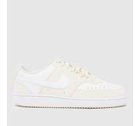 Nike Court Vision Trainers in White & Beige UK 6 (EU 40)
