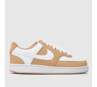 Nike Court Vision Trainers in White & Brown UK 4 (EU 37½)