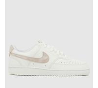 Nike Court Vision Trainers in White & Pink UK 5 (EU 38½)
