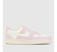 Nike Court Vision Trainers in White & Pink UK 8 (EU 42½)