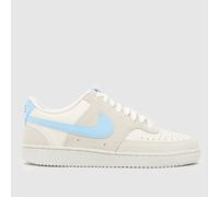 Nike Court Vision Trainers in White & Pl Blue UK 7 (EU 41)