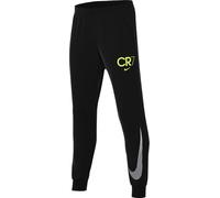 Nike Cr7 Club Fleece Football Jogger for Older Children, Black/Volt, HF4349-010, M