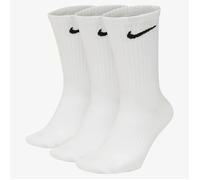 Nike Crew Socks Everyday Lightweight Training Unisex White Sweat Wicking 3-Pairs