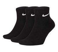 Nike Cushion Quarter Socks, Pack of 3 - Black - Large