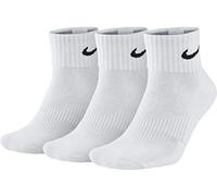 Nike - Cushion Quarter Socks - Unisex Adult - Pack of 3 - White/Black - UK 5-8