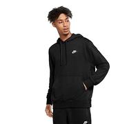Nike Men's M NSW Club Hoodie PO FT Sweatshirt, Black/Black/White, S