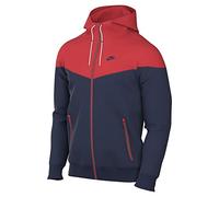 NIKE DA0001-410 M NK WVN LND WR HD JKT Sweatshirt Men's Midnight Navy/Lt Crimson/Midnight Navy M