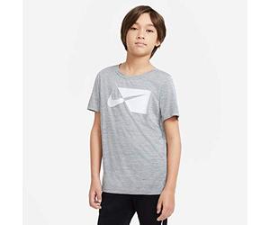 Nike DA0282 B NK DF HBR SS TOP T-Shirt Boys Smoke Grey/White XS
