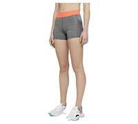 Nike DA0485-084 W NP 3IN SHORT FEMME NVLTY PP2 Shorts womens smoke grey/htr/bright mango/(white) XS