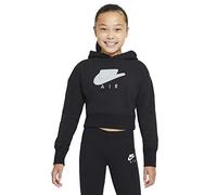 Nike DA1173-010 G NSW AIR FT CROP HOODIE HBR Sweat girls black/white/(white) L